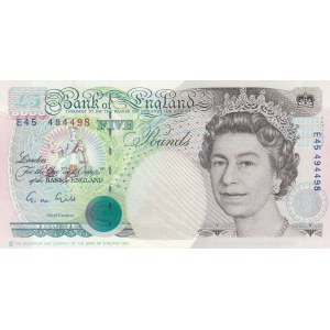Great Britain, 5 Pound, 1990, UNC, p382a