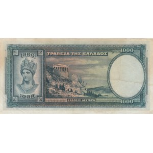 Greece, 1000 Drachmai, 1939, AUNC, p110a