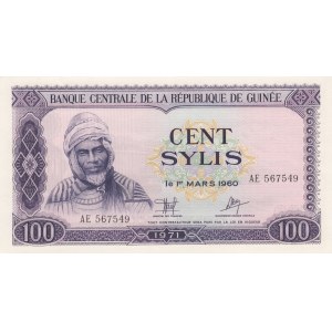 Guinea, 100 Sylis, 1971, UNC, p19