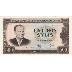 Guinea, 500 Sylis, 1980, UNC, p27a