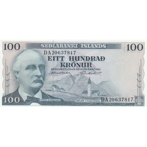 İceland, 100 Kronur, 1961, UNC, p44a