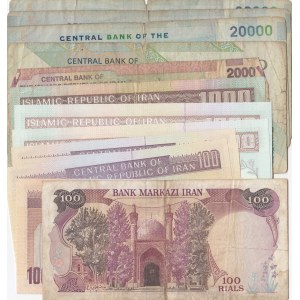İran, 20 İran banknotes in different conditions