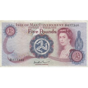 Isle of Man, 5 Pounds, 1972, XF, p30b