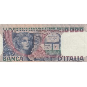 Italia, 50000 Lire, 1977, XF, p107a