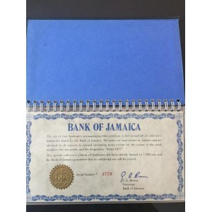 Jamaica, 1 Dollar, 2 Dollars, 5 Dollars and 10 Dollars, 1977, UNC, FOLDER