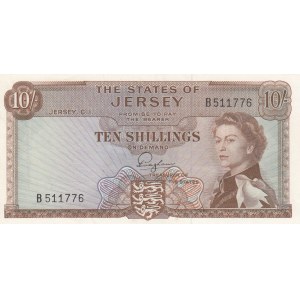 Jersey, 10 Shillings, 1963, XF (+), p8a