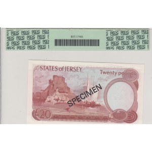 Jersey, 20 Pounds, 1978, AUNC, p14a, SPECİMEN