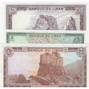 Lebanon, 3 Pieces UNC Banknotes