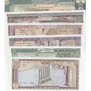 Lebanon, 6 Pieces UNC Banknotes