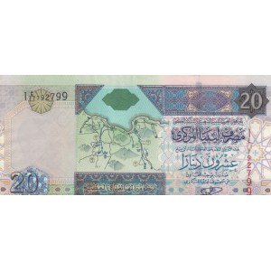 Libya, 20 Dinars, 2002, AUNC, p67a