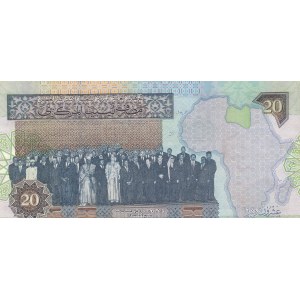 Libya, 20 Dinars, 2002, AUNC, p67a