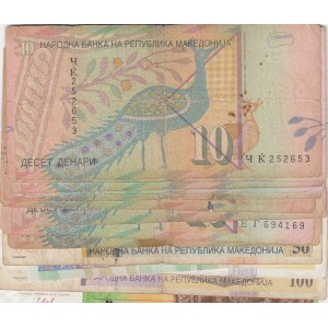 Macedonia, 10 Denari (10), 50 Denari (2), 100 Denari and 200 Denari, (Total 14 banknotes)