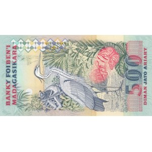 Madagascar, 2500 Francs ( 500 Ariary), 1993, UNC, p72Aa