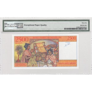 Madagascar, 2500 Francs, 1998, UNC, p81, PMG 66