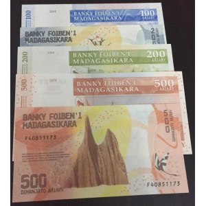 Madagascar, 5 Pieces UNC Banknotes