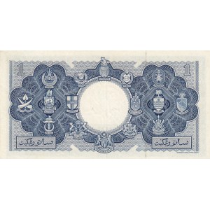 Malaya and British Borneo, 1 Dollar, 1953, XF (+), p1a