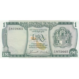 Malta, 1 Lira, 1967, UNC, p31a