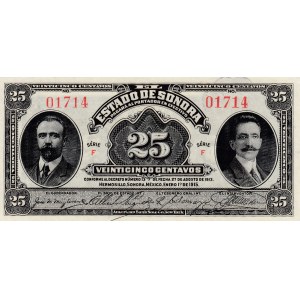 Mexico, 25 Centavos, 1915, UNC, S1069