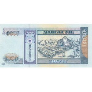 Mongalia, 1000 Tugrik, 2003, UNC, p67a
