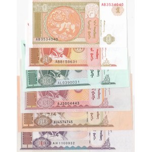 Mongolia, 6 Pieces UNC Banknotes