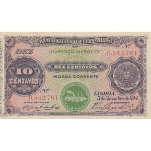 Mozambique, 10 Centavos, 1914, UNC, p59