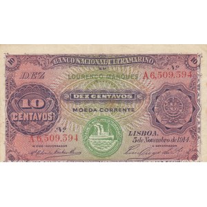 Mozambique, 10 Centavos, 1914, XF, p59