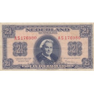 Netherlands, 2,5 Gulden, 1945, VF, p71