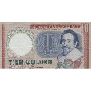 Netherlands, 10 Gulden, 1953, VF,p85