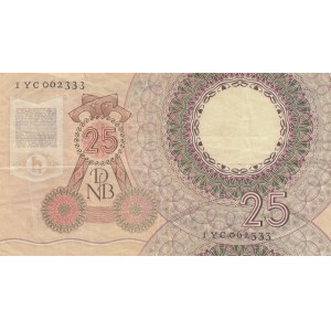 Netherlands, 25 Gulden, 1955, VF, p87