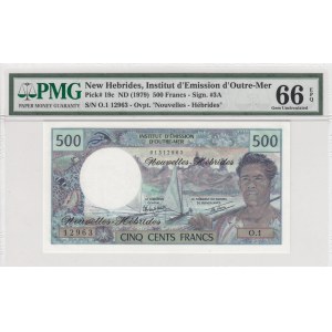 New Hebrides, 500 Francs, 1979, UNC, p19c