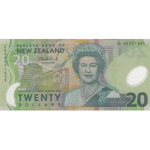 New Zeland, 20 Dollars, 2004, UNC, p187b