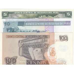 Peru, 3 Pieces UNC Banknotes