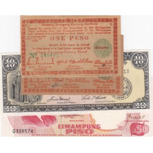 Philippines, 4 Pieces Mixing Condition Banknotes