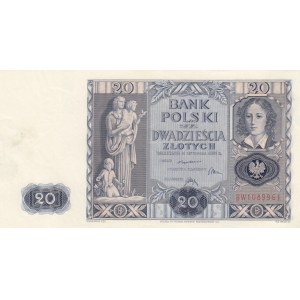 Poland, 20 Zlotych, 1936, UNC, p77