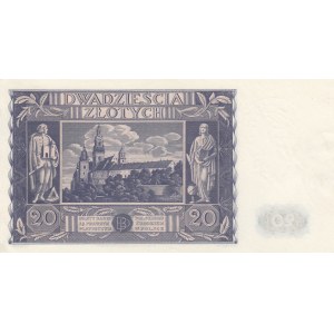 Poland, 20 Zlotych, 1936, UNC, p77