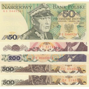 Poland, 5 Pieces UNC Banknotes