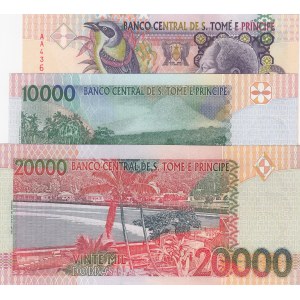 Saint Thomas and Prince, 5000 Dobras, 10000 Dobras ve 20000 Dobras, 2004, UNC, p65c/ p66c/ p67c, (Total 3 Banknotes)