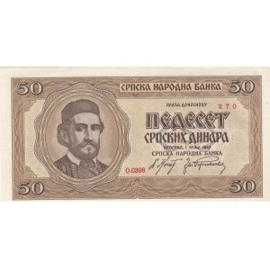 Serbia, 50 Dinara, 1942, UNC, p29