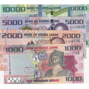 Sierra Leone, 1000 Leone, 2000 Leone, 5000 Leone and 10000 Leone, 2010-2013, UNC, p30/ p31/ p32/ p33, (Total 4 Banknotes)