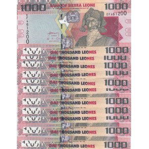 Sierra Leone, 1000 Leone, 2013, UNC, p30b, (Total 11  Pieces Consecutive Banknotes)