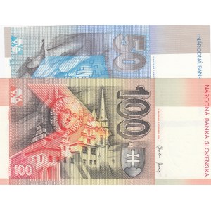 Slovakia, 50 Korun and 100 Korun, 2005/ 2004, UNC, p21e/ p44a, (Total 2 Banknotes)