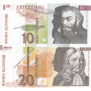 Slevonia, 10 Tolarjev and 20 Tolarjev, 1992, UNC, p11 / p12, (Total 2 banknotes)