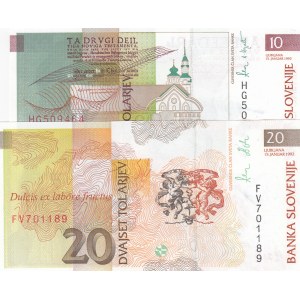 Slevonia, 10 Tolarjev and 20 Tolarjev, 1992, UNC, p11 / p12, (Total 2 banknotes)