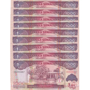 Somaliland, 1000 Shilling, 2015, UNC, p20d, (Total 9 Consecutive Banknotes)
