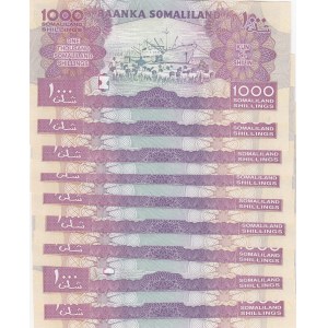 Somaliland, 1000 Shilling, 2015, UNC, p20d, (Total 9 Consecutive Banknotes)