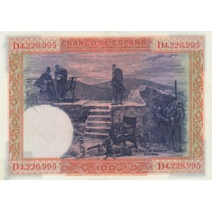 Spain, 100 Pesetas, 1925, AUNC, p69a