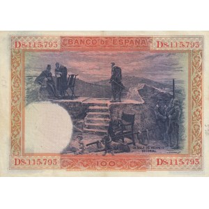 Spain, 100 Pesetas, 1925, XF, p69a