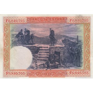 Spain, 100 Pesetas, 1925, AUNC, p69c