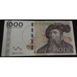 Sweden, 1000 Kronor, 1989-1992, XF (+), p67