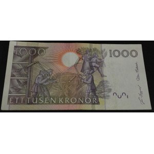 Sweden, 1000 Kronor, 1989-1992, XF (+), p67